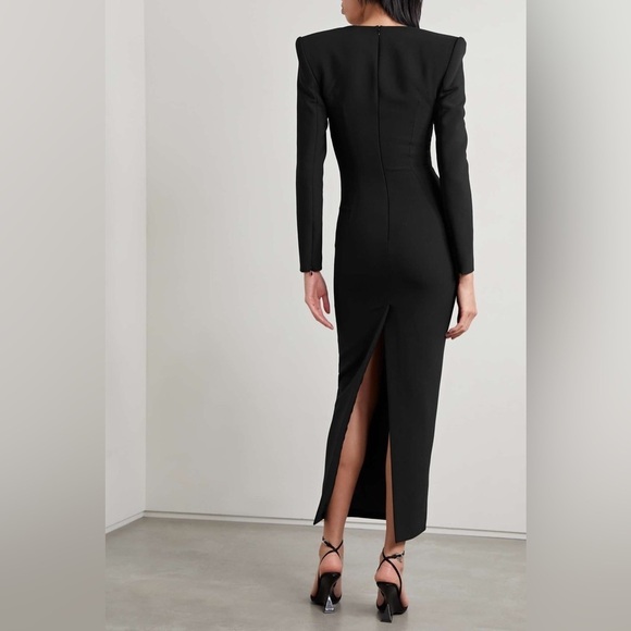 AREA | Crystal-embellished stretch-twill maxi gown - Picture 4 of 15